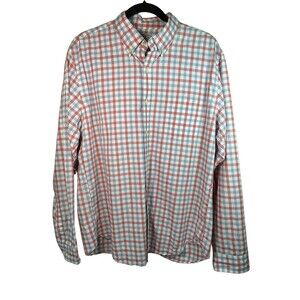 J‎ Crew Plaid Button Down Shirt Red Blue Gingham Check Plaid L Large Lightweight